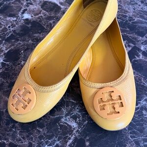 Tory Burch yellow ballet flats size 7.5